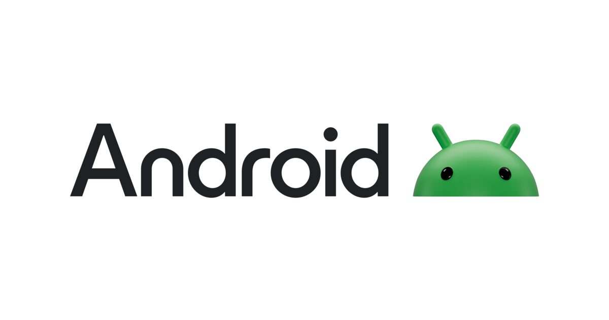 Androids logotyp med ordmärke och den gröna robotfiguren